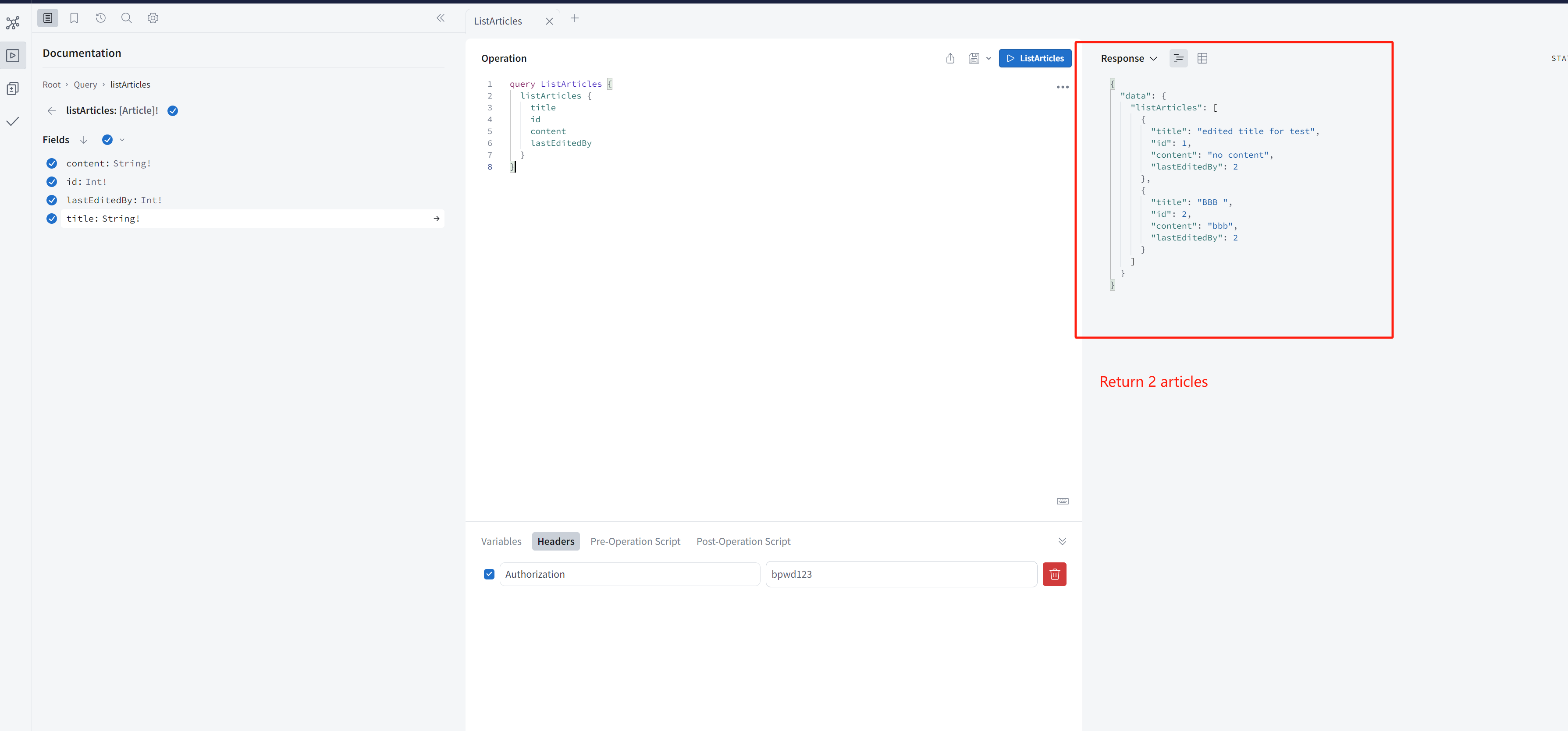 query with reader token